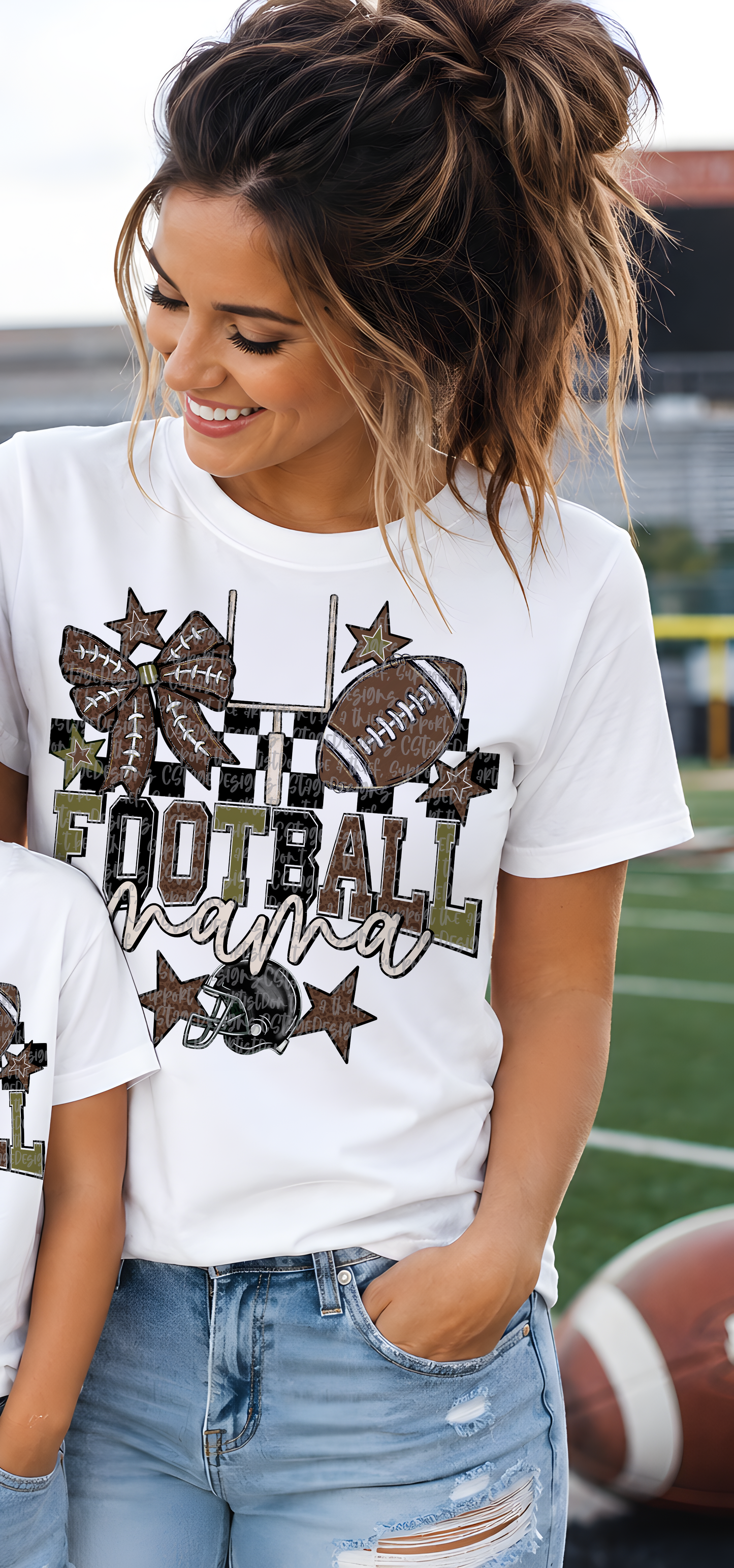 Football Mama Design Digtial Images PNG