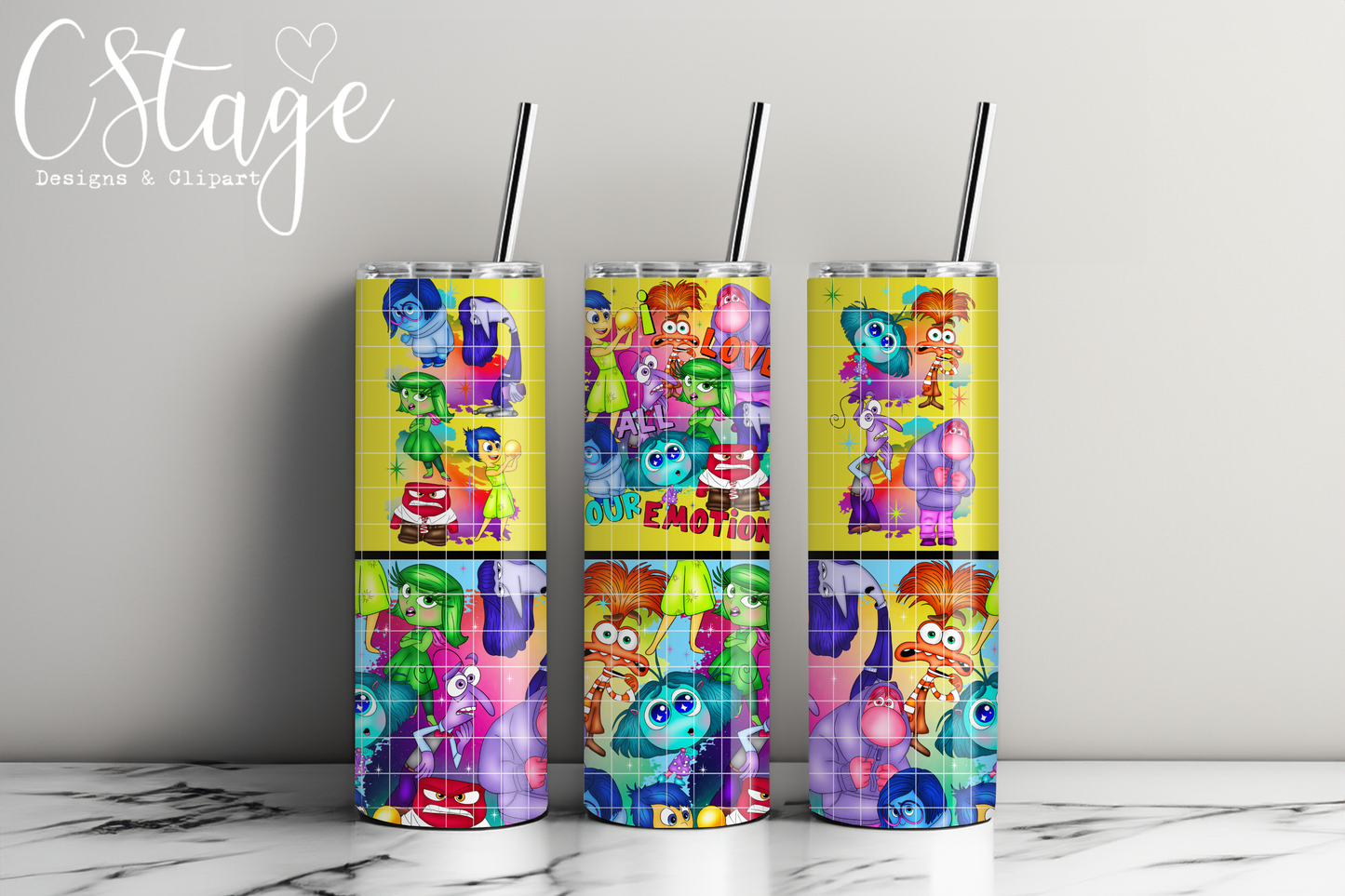 Emotions tumbler digital image png