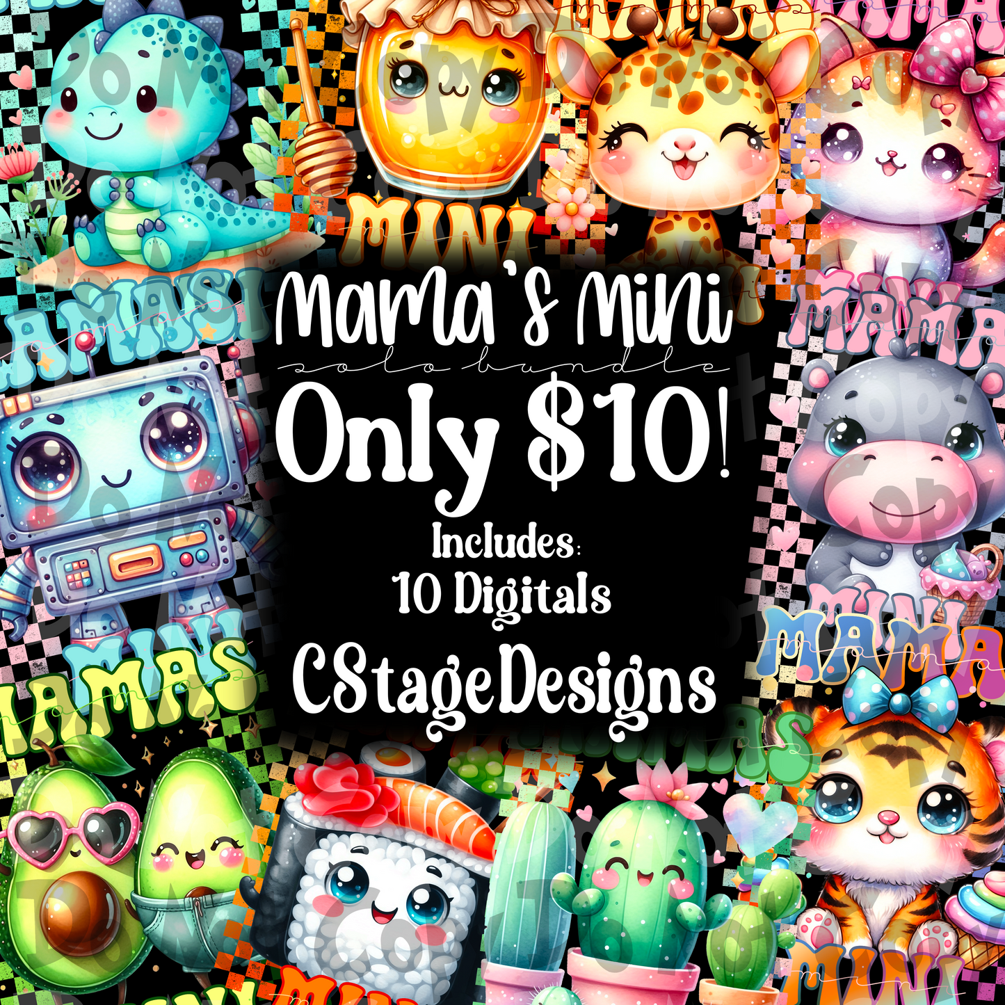Mama’s Mini Solo Bundle Digital Image PNG