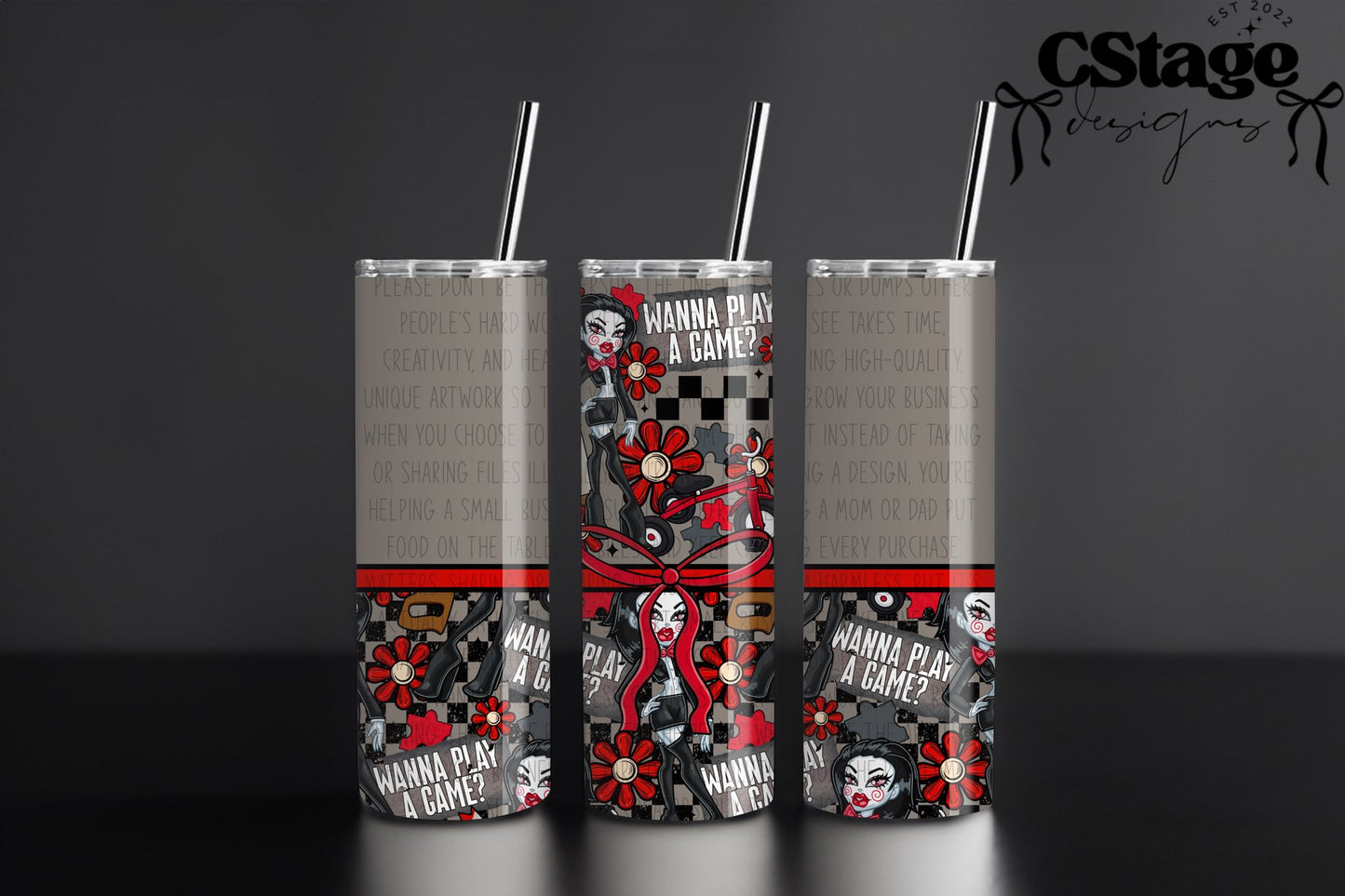 Wanna play a game tumbler