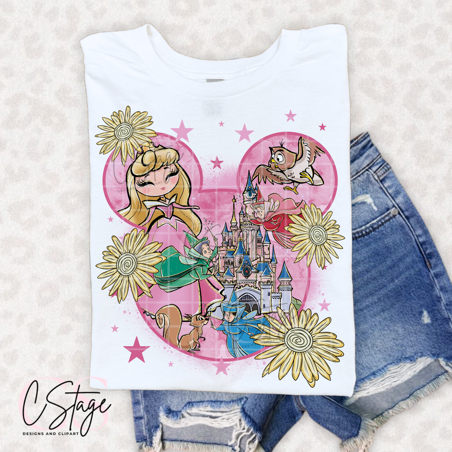 Sleeping Princess Mouse digital image png