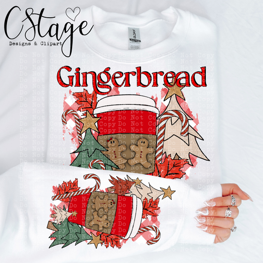 Gingerbread Coffee Digital Image PNG