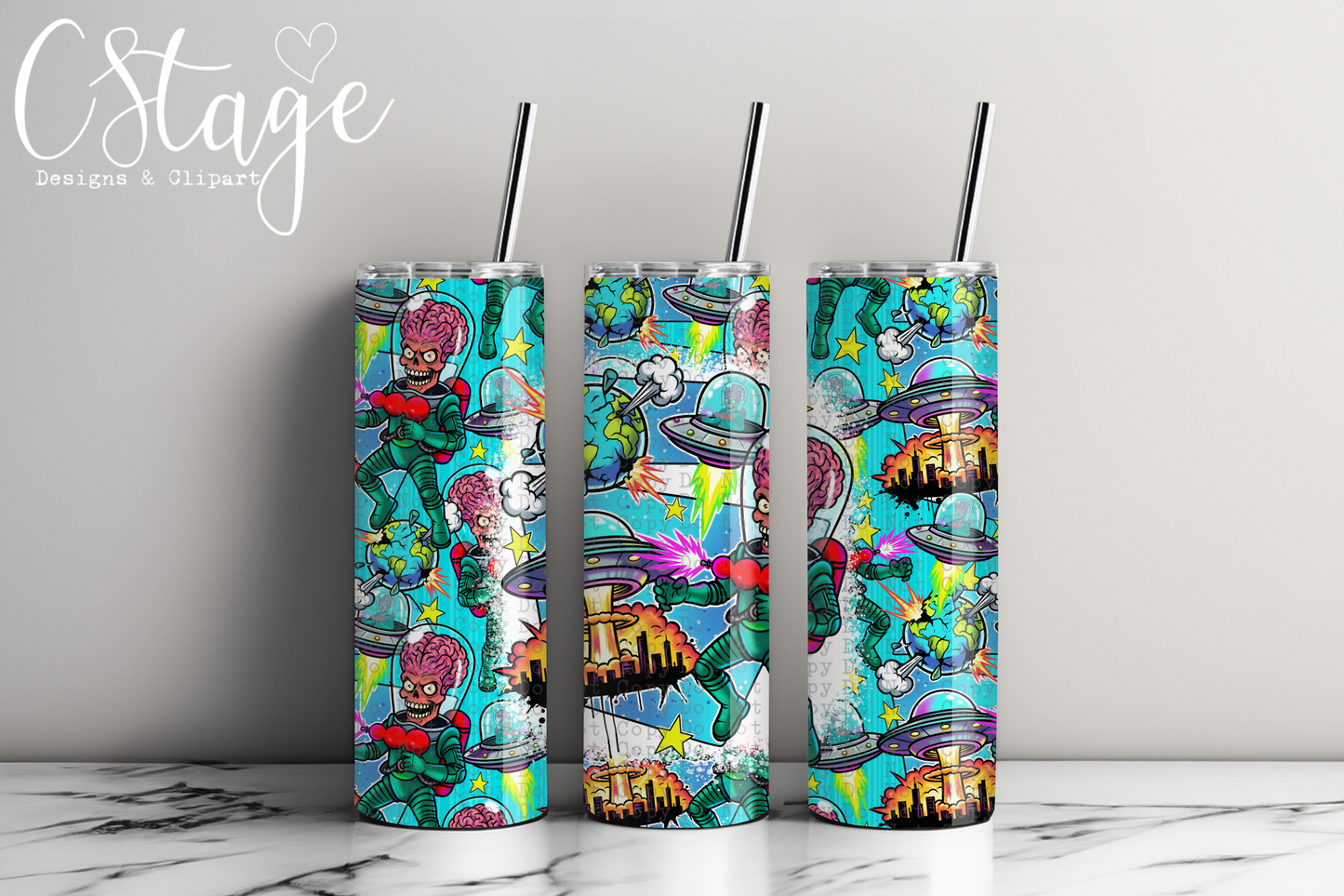 Space Tumbler Wrap Digital Image PNG