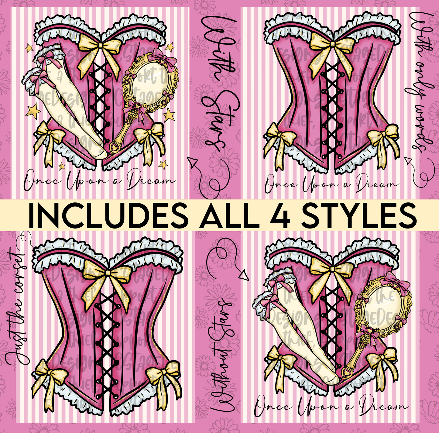 Aur-ora corset Digital Image PNG (INCLUDES 4 DIFFERENT STYLES! YOU CAN TAKE OFF THE WORDS IF NEEDED!)