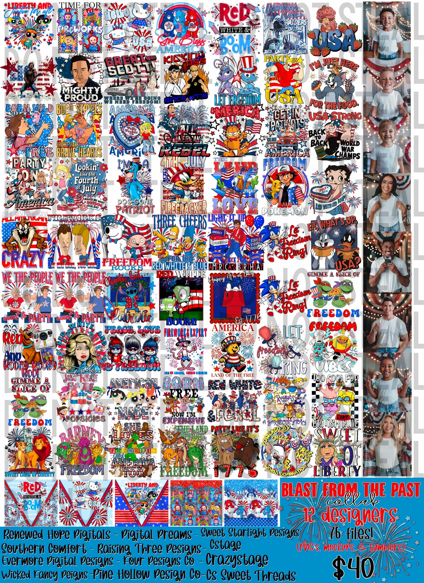 Blast From The Past 4th of July Edition Collab 12 Designers