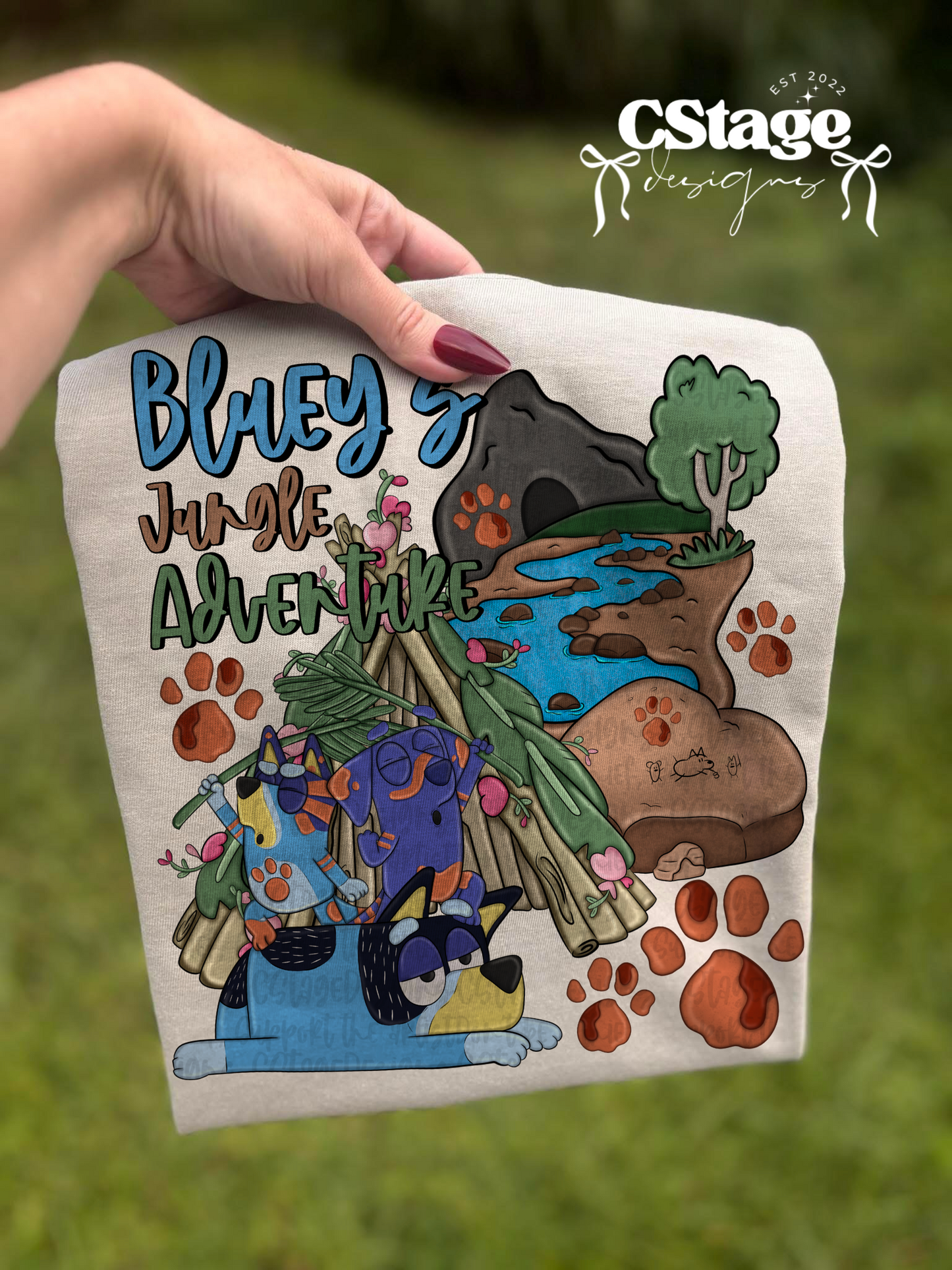 Blue dog jungle adventure digital image png