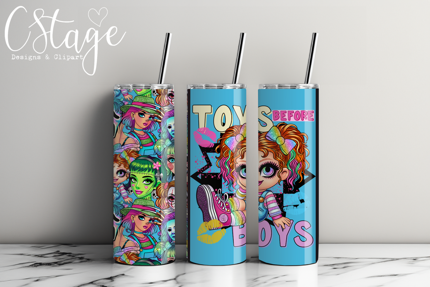 Toys Before Boys 20oz Tumbler Digital Image PNG