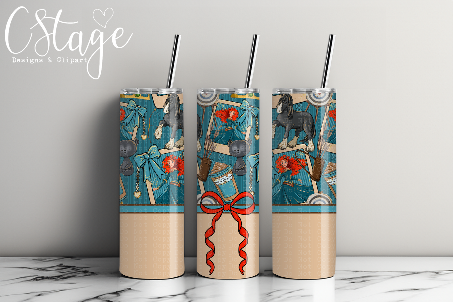 Mer Tumbler Wrap Digital Image PNG