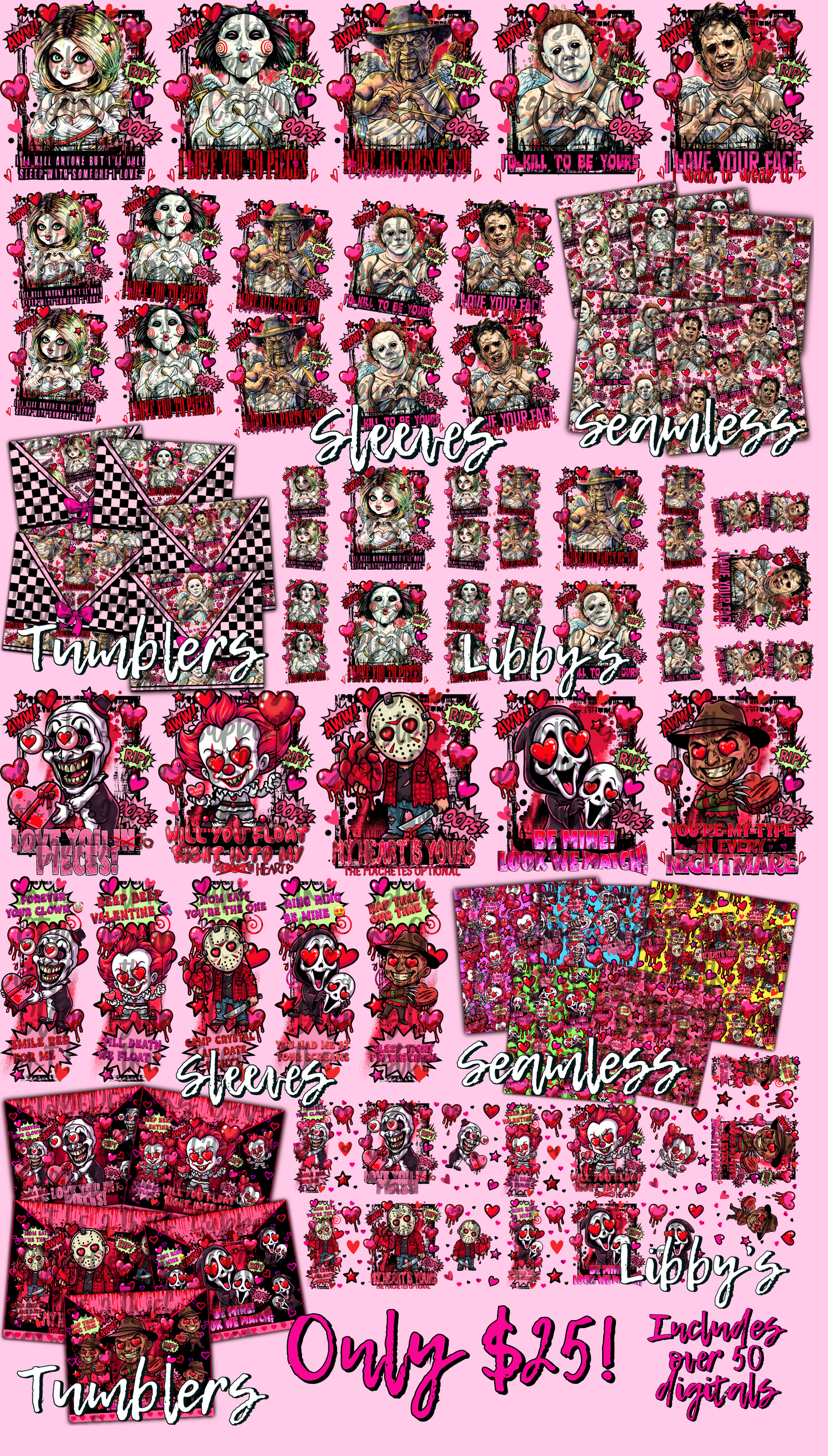 Valentine Collab W/CrazyStageArtCreations Digital Images Over 50 Digitals!