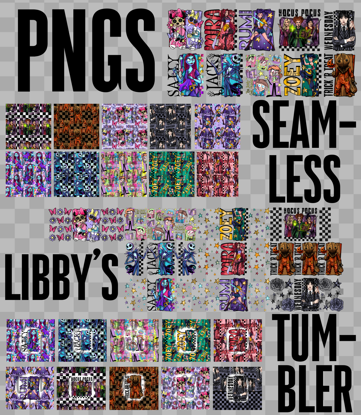 Frames Solor Bundle Digital Images (PNG, SEAMLESS, TUMBLERS WRAPS & LIBBY WRAPS) includes 40 digitals