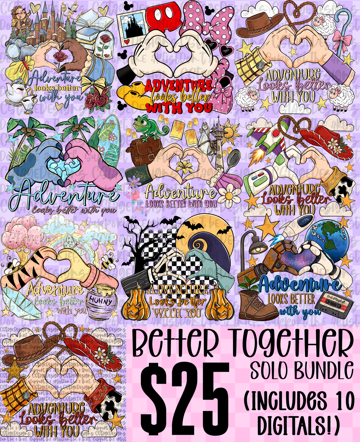 Better Together Solo Bundle Includes 10 PNGS