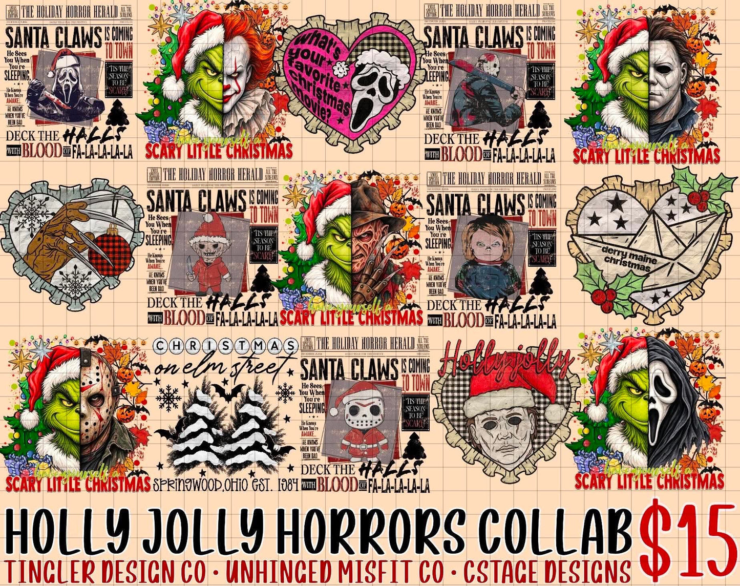 Holly Jolly Horrors Collabs