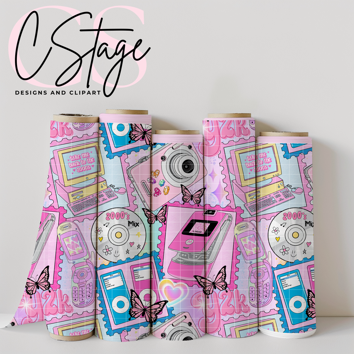 Y2K Seamless digital image png