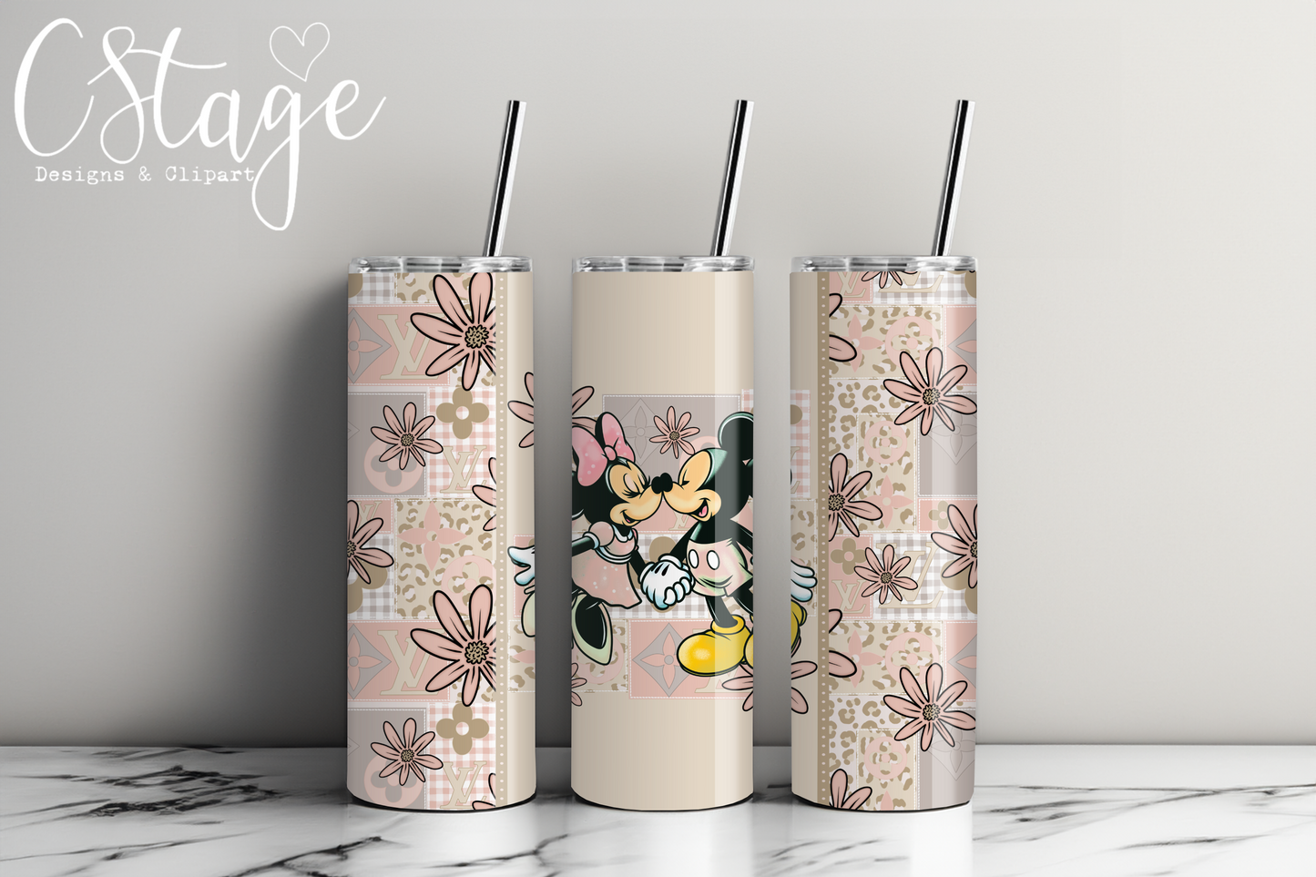 Dis-knee Love Tumbler Digital Image PNG