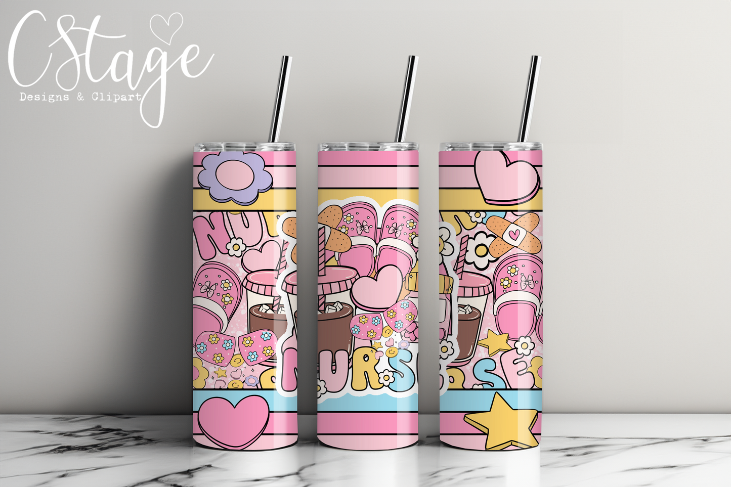 Nurse Tumbler Digital Image PNG