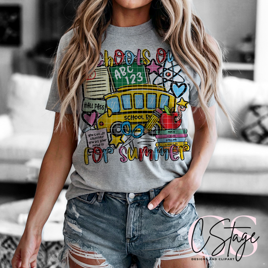 School's Out Digital Image PNG