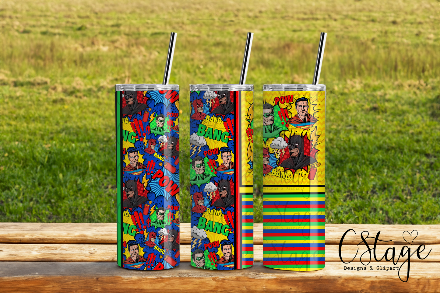 Superheroes Comic Tumbler