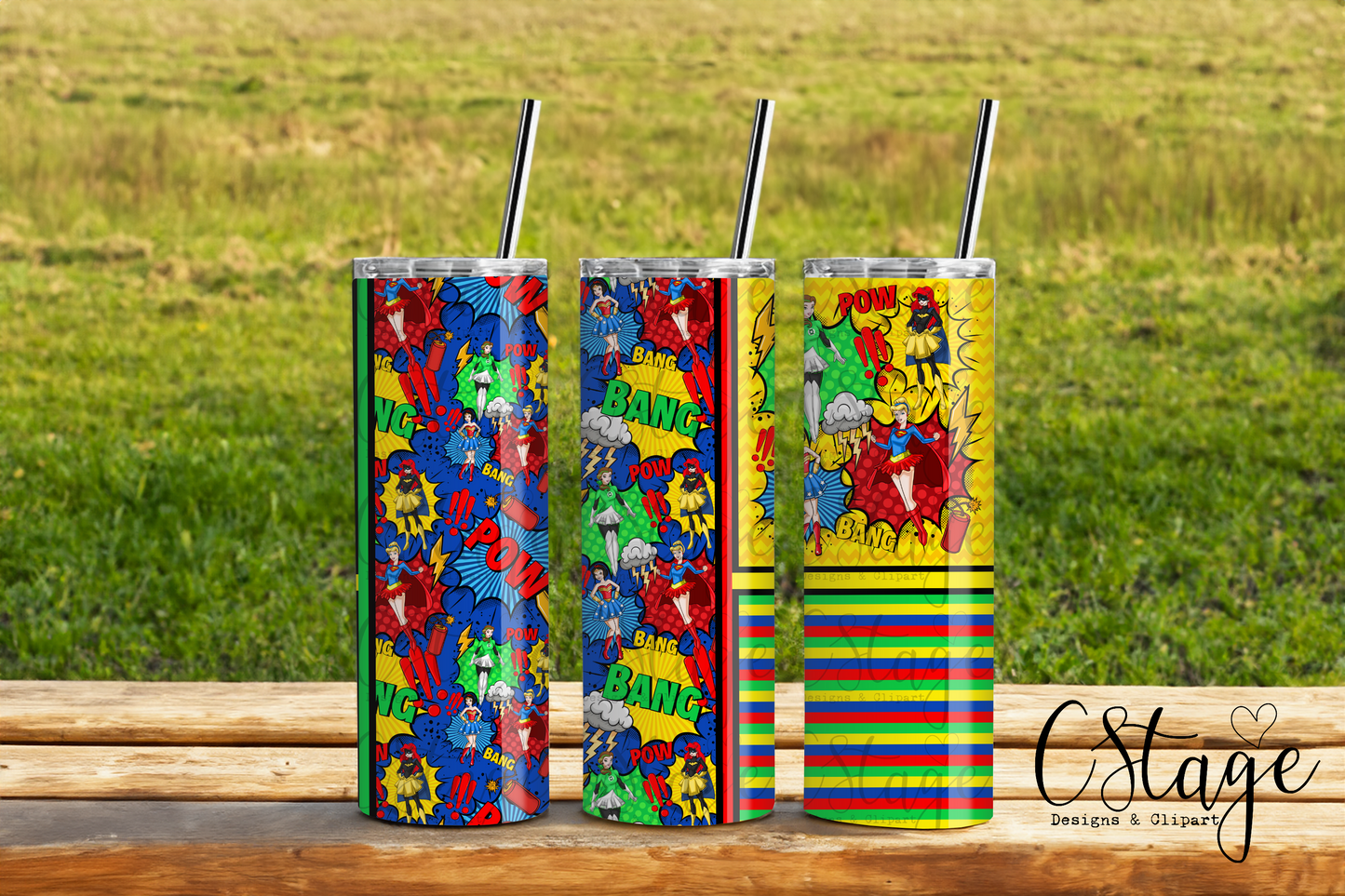 Princess Superheroes Comic Tumbler