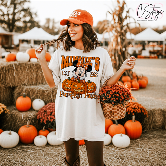 Girl Mouse Pumpkin patch