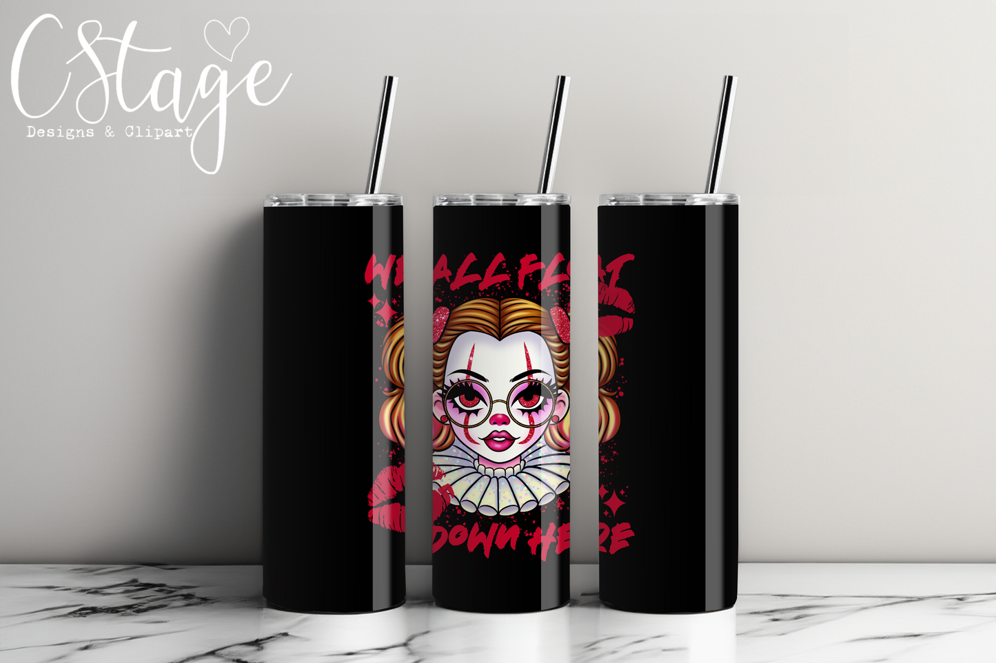 We All Float 20oz Tumbler Digital Image PNG