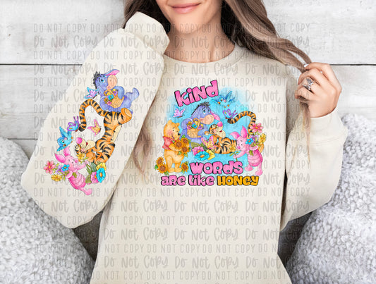 kind words are like honey with sleeve png