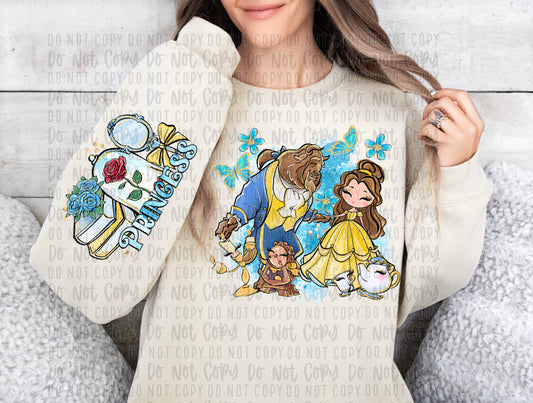 girl with beast with sleeve png