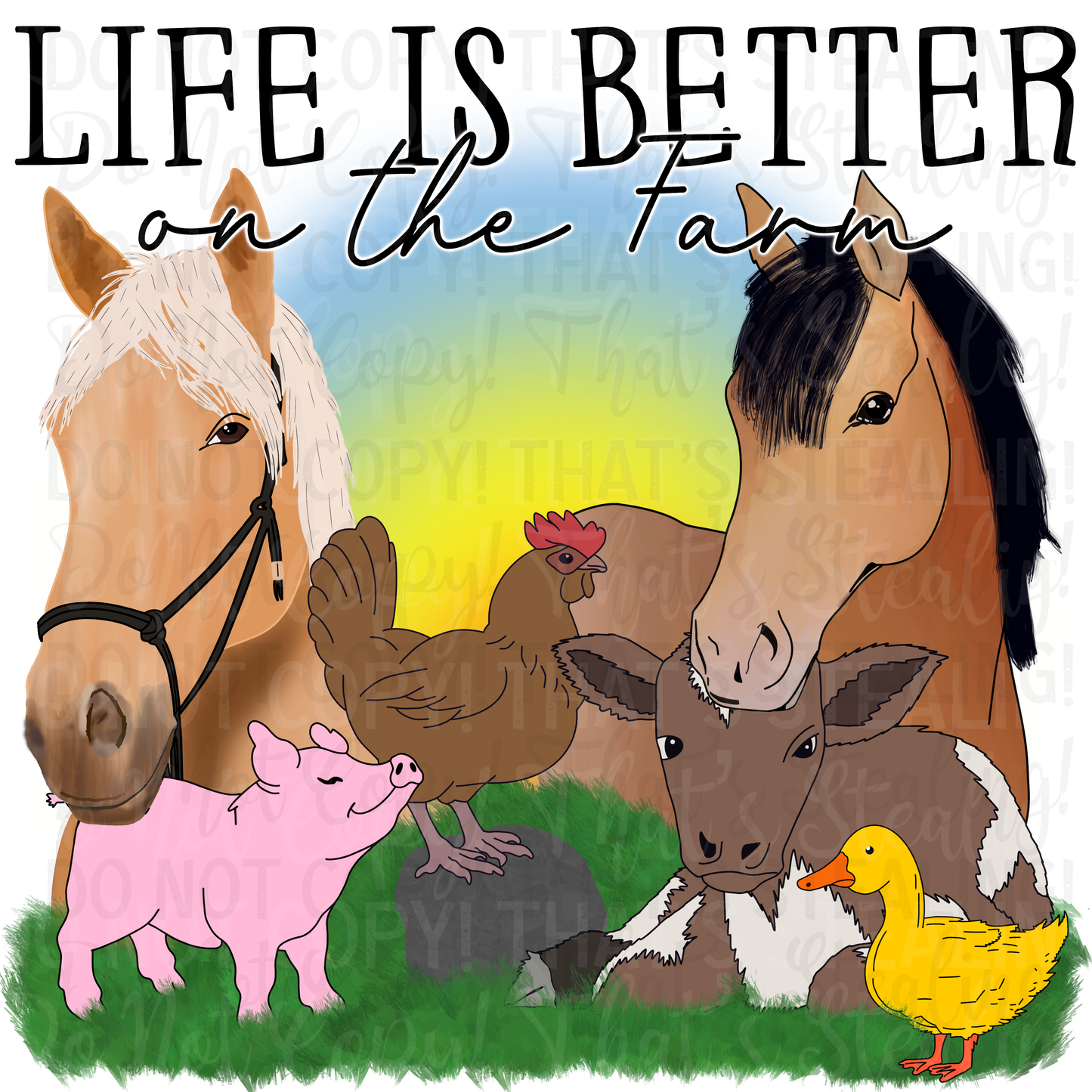 Life is better on the farm Bundle Digital Images PNG