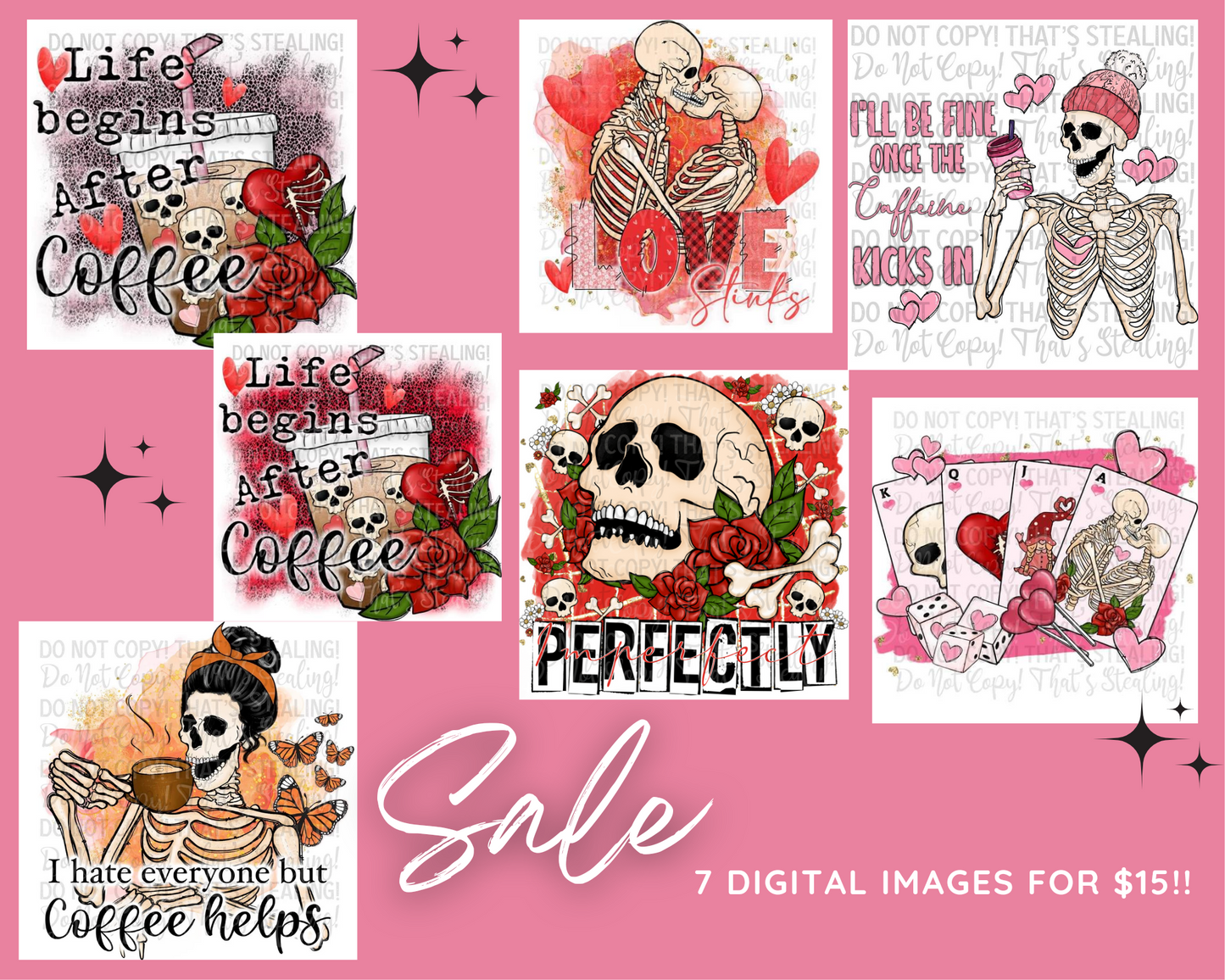 Skellie Love VDay Bundle Digital Image PNG