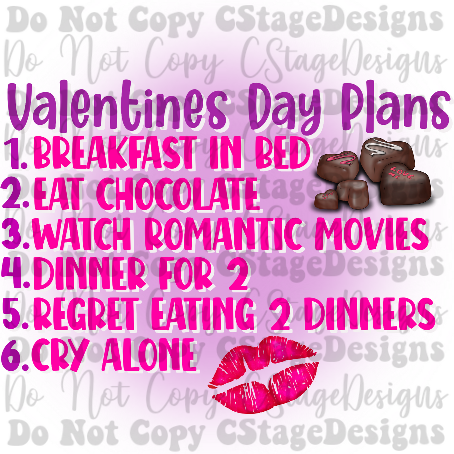 Valentines Day Plans Digital Image PNG