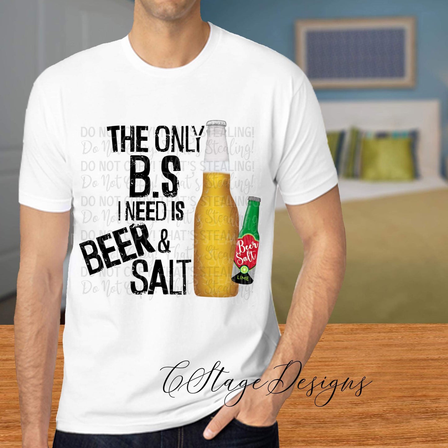 The only B.S I Need is Beer & Salt (Black) Digital Image PNG