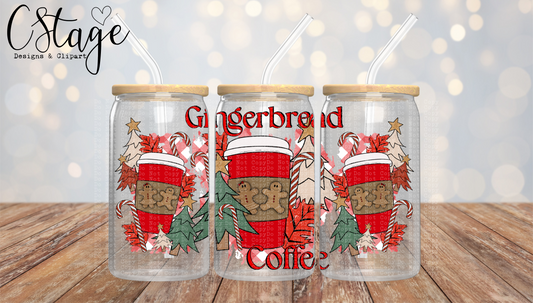 Gingerbread Coffee Libby Wrap Digital Image PNG