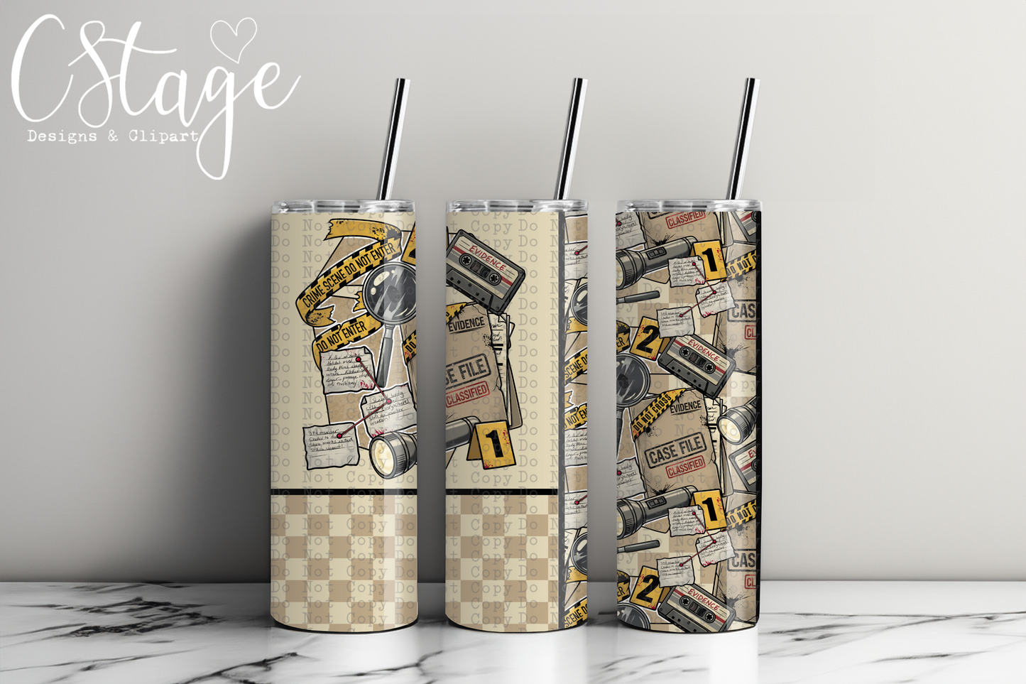 Crime Tumbler Wrap Digital Image PNG