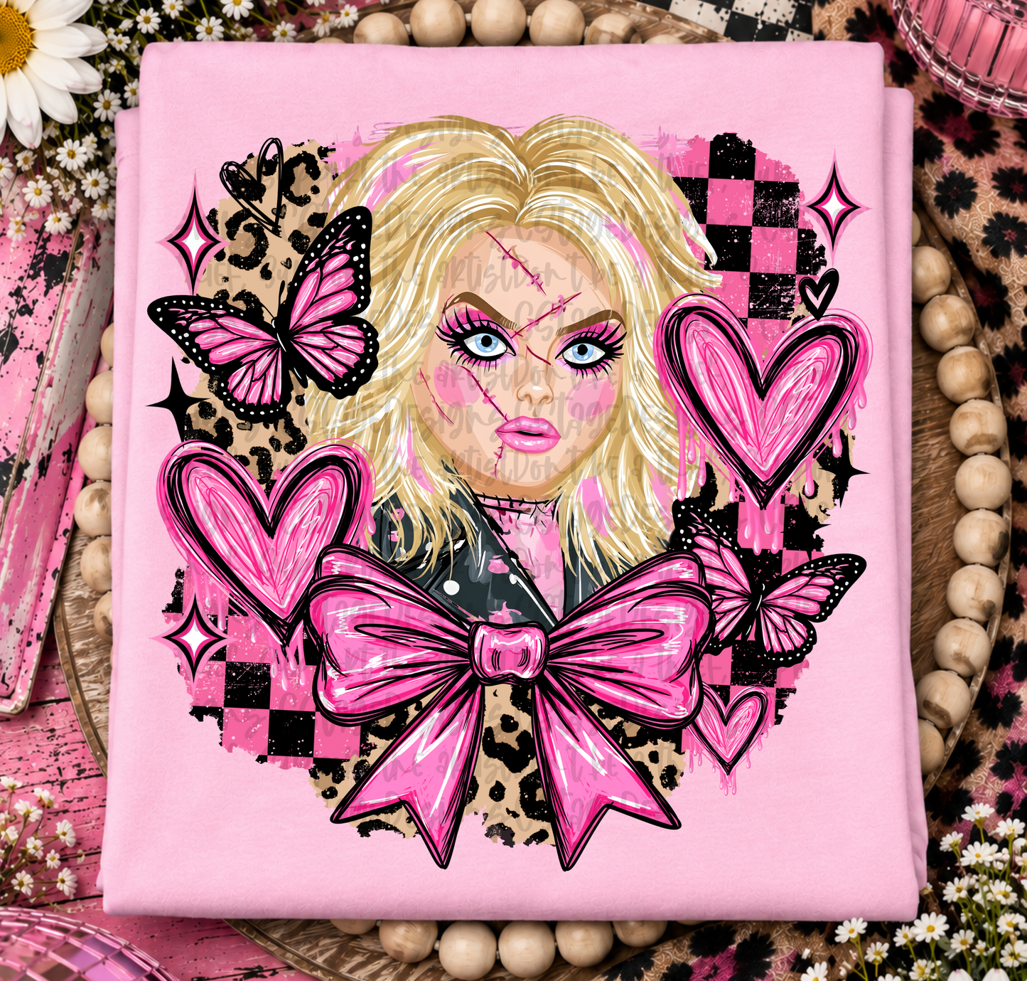 Pinks Grunge Character Digital Image PNG