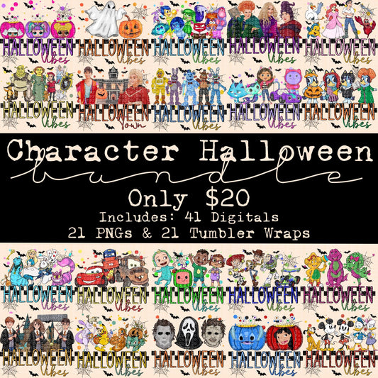 Character Halloween Bundle Digital Images PNG