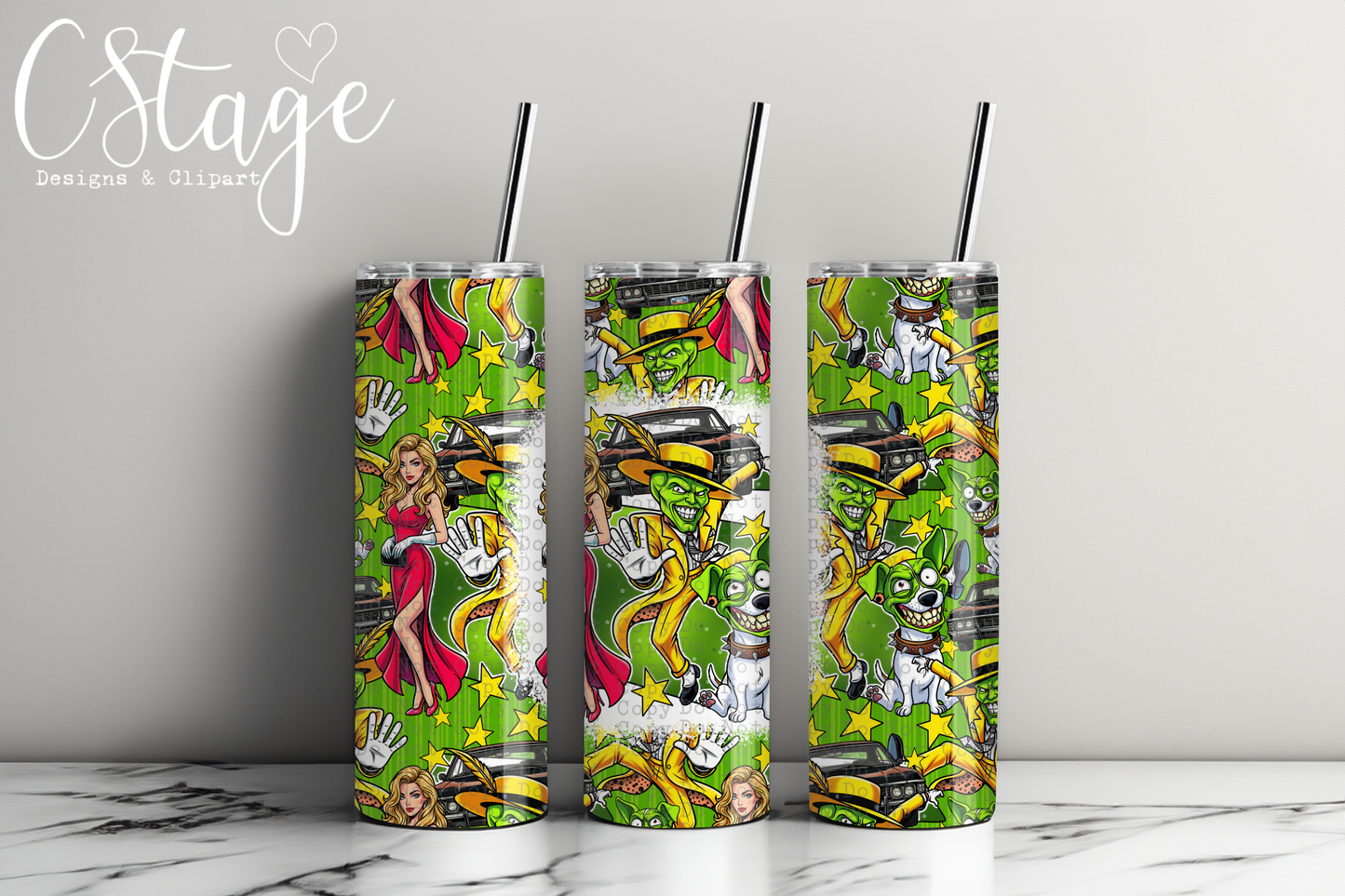 Mask Tumbler Wrap Digital Image PNG