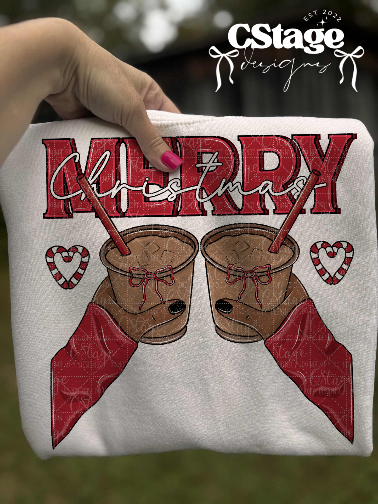 Merry Christmas 4 Different Skin Tones Included Digital Image PNG