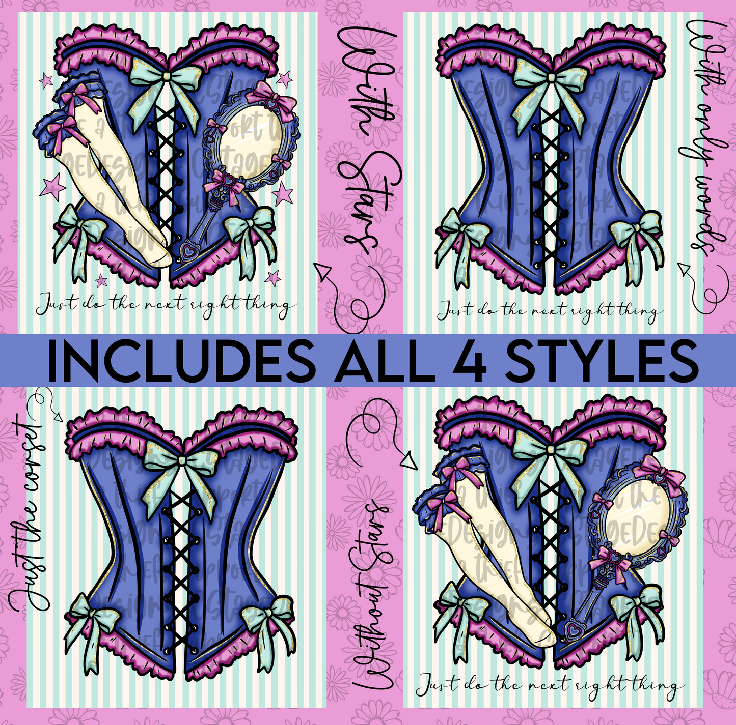 An-na corset Digital Image PNG (INCLUDES 4 DIFFERENT STYLES! YOU CAN TAKE OFF THE WORDS IF NEEDED!)