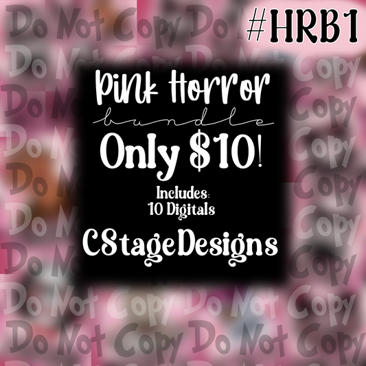 Pink Horror Bundle Digital Images PNG