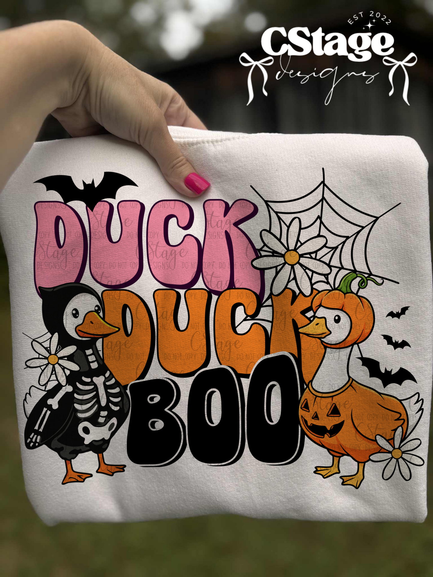 Duck Duck Boo Pink Digital Image PNG