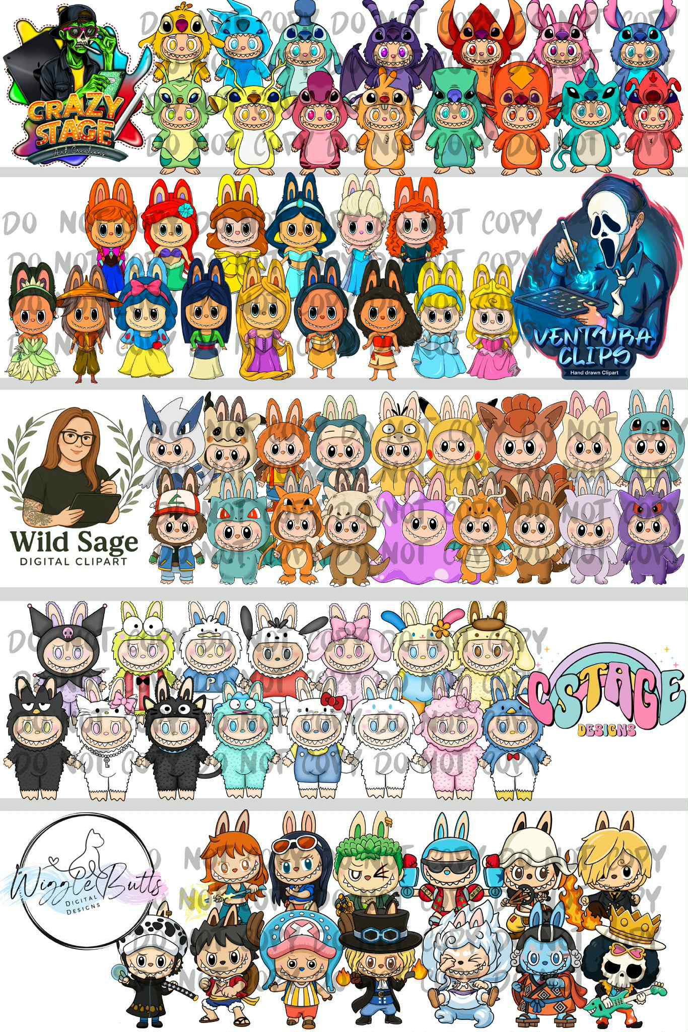 Labu CLIPART ONLY Collab W/Crazy Stage Art Creations, Ventura Clips, Wild Sage & Wiggle Butts