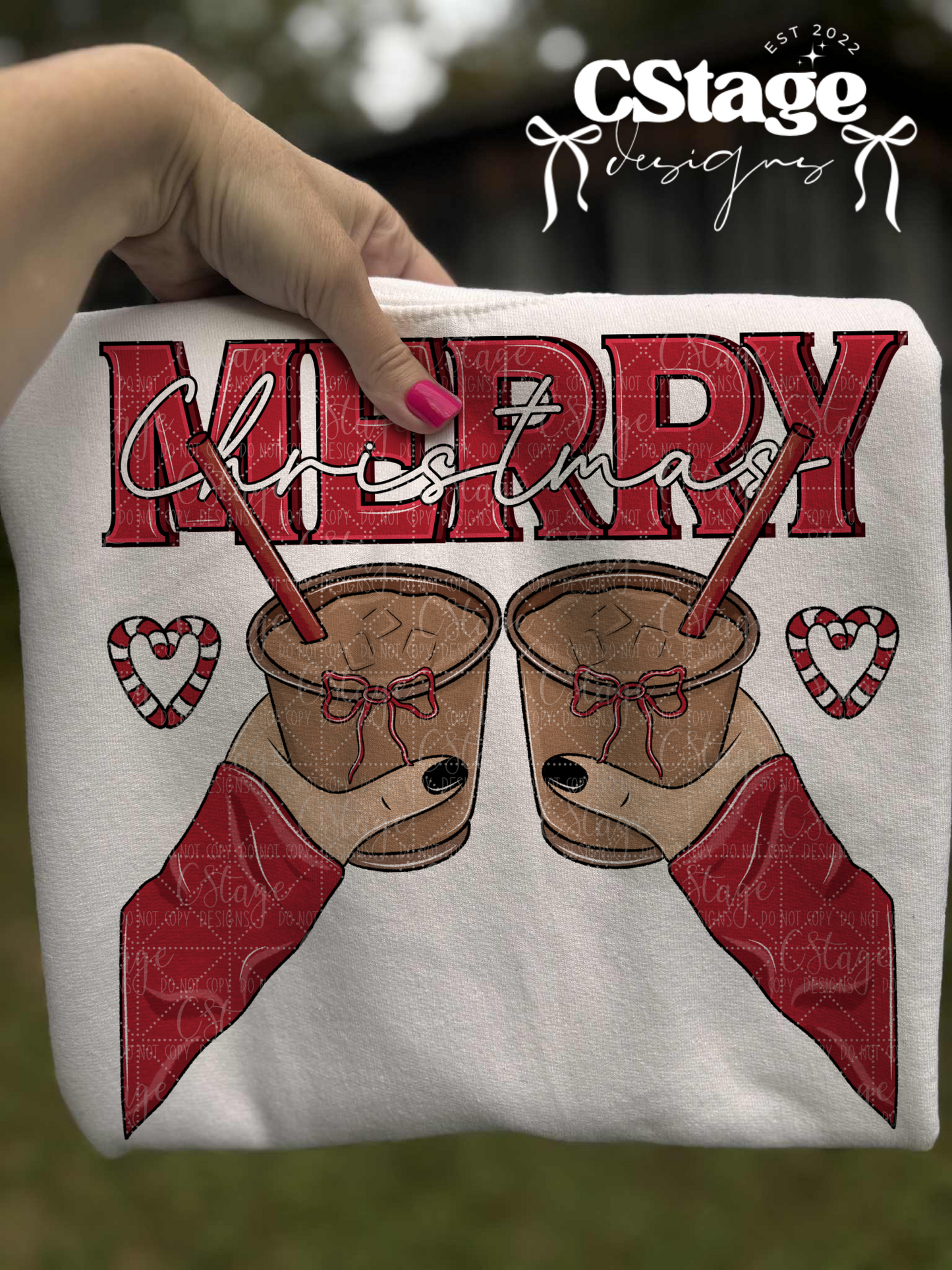 Merry Christmas 4 Different Skin Tones Included Digital Image PNG