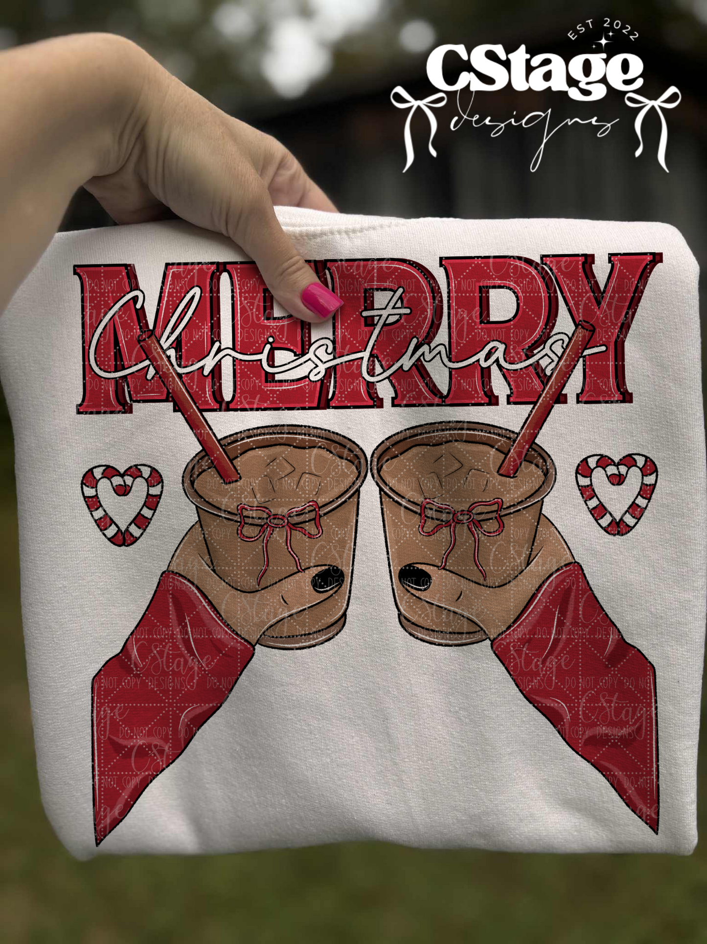 Merry Christmas 4 Different Skin Tones Included Digital Image PNG