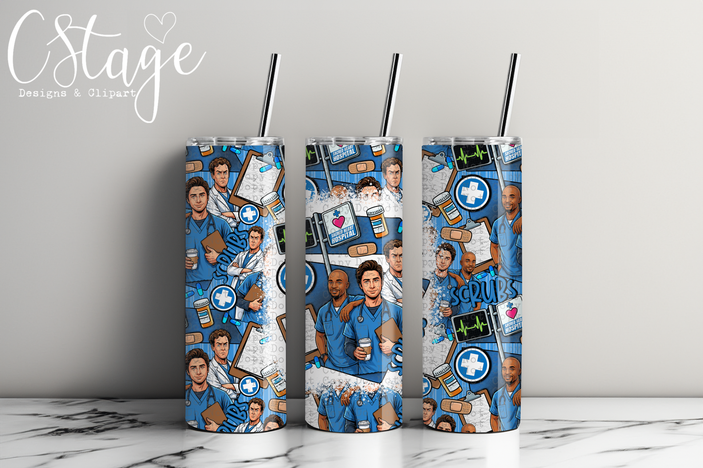 Scrub Tumbler Wrap Digital Image PNG