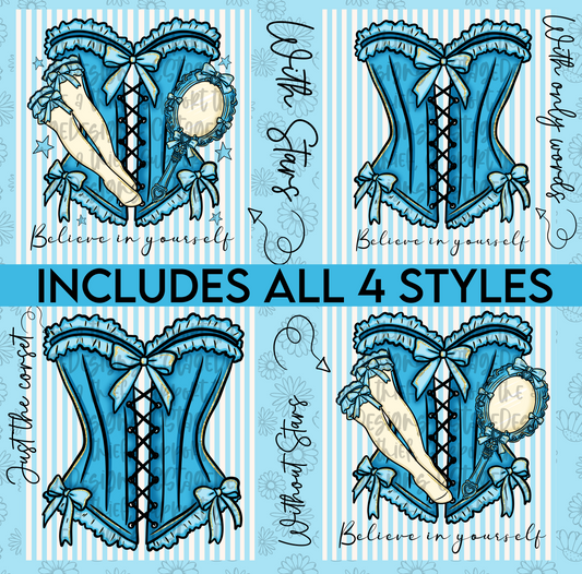 El-sa Corset Digital Image PNG (INCLUDES 4 DIFFERENT STYLES! YOU CAN TAKE OFF THE WORDS IF NEEDED!)