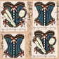 Mer-ida Corset Digital Image PNG (INCLUDES 4 DIFFERENT STYLES! YOU CAN TAKE OFF THE WORDS IF NEEDED!)