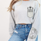 Skellie pocket and sleeve Digital Design PNG
