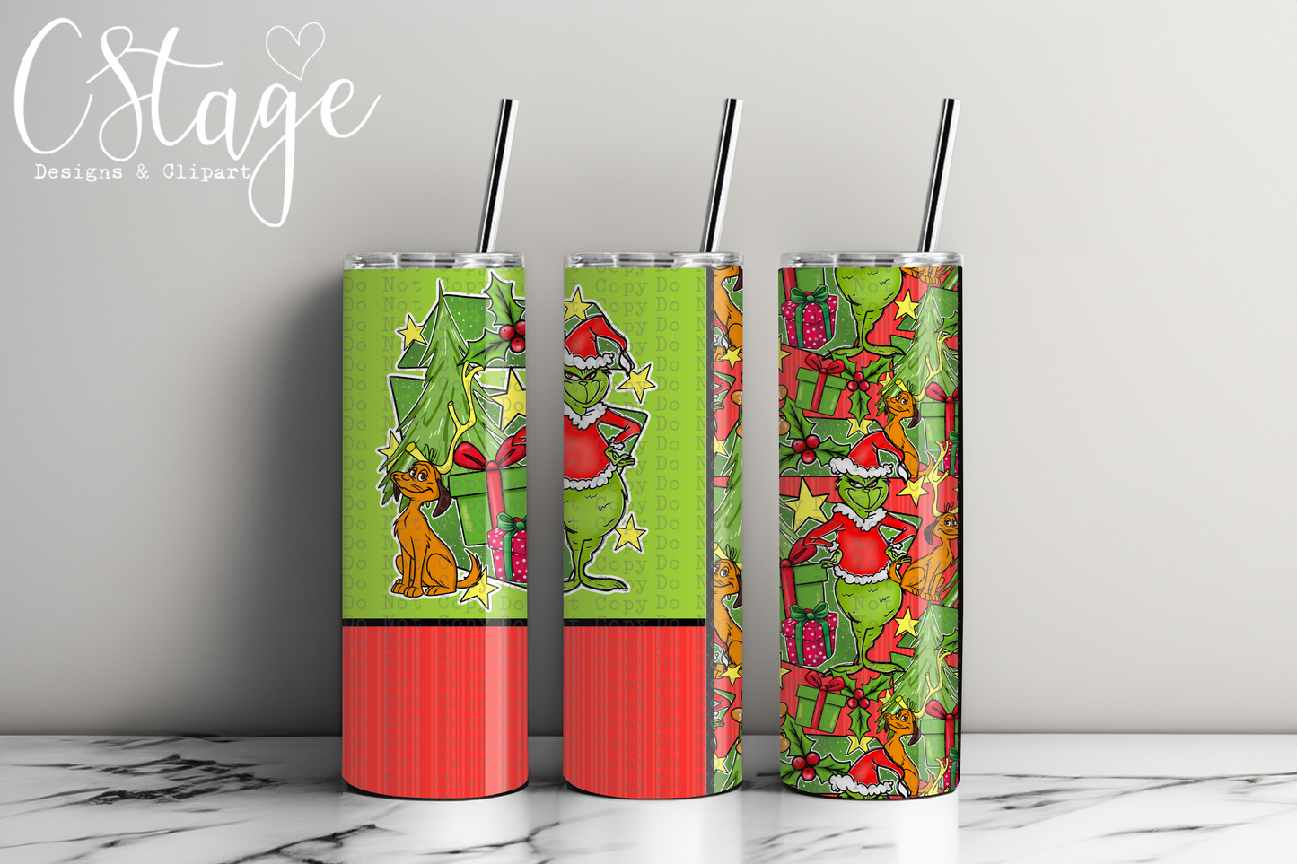 Green Guy Tumbler Wrap Digital Image PNG