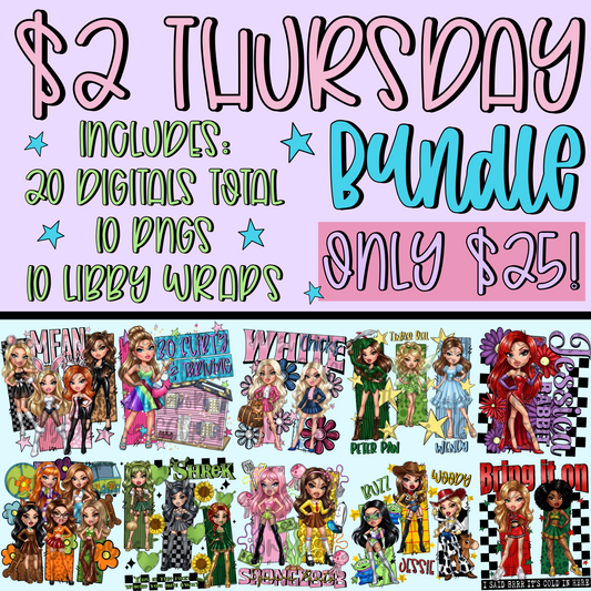 $2 Thursday BUNDLE Digital Image PNG