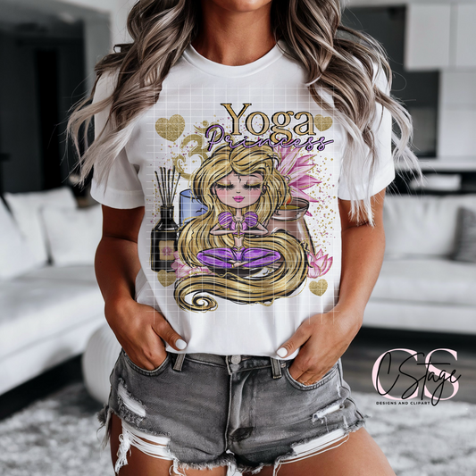 Yoga Princess Digital Image PNG