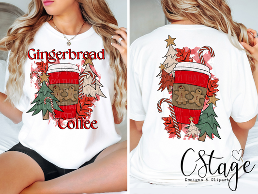 Gingerbread Coffee Digital Image PNG